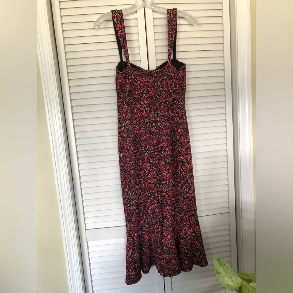 Hutch Pink and Black Sleeveless Ruffled Maxi Dress for Cocktail